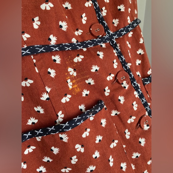 Anthropologie Maeve Cut Out Mini Dress Size 6 Floral Cottagecore Boho - Picture 7 of 16